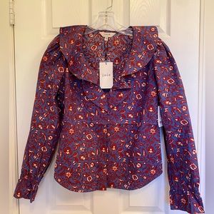 Joie - Mazet Long Sleeve Cotton Top - Size M - NWT